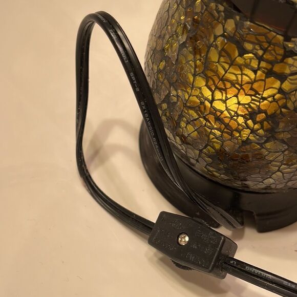PARTYLITE Electric Scent Glow Warmer Amaretto Swirl mosaic glass design NIB - Picture 10 of 10